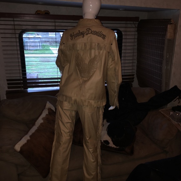 Harley Davidson BUCKSKIN LEATHER LINED IN SATIN😮 - Picture 5 of 8